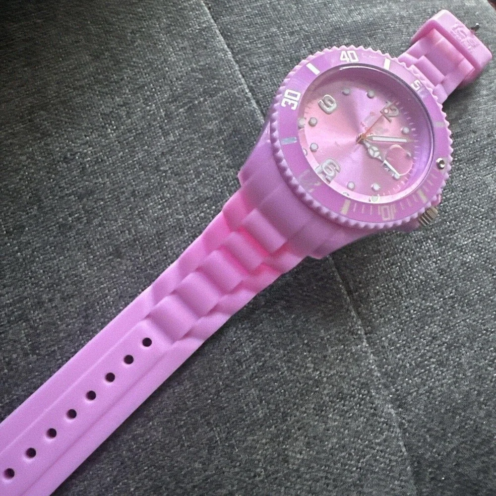Running Ice‎ Watch 44mm Classic Light Purple Plastic Resin Quartz Watch Big Dial